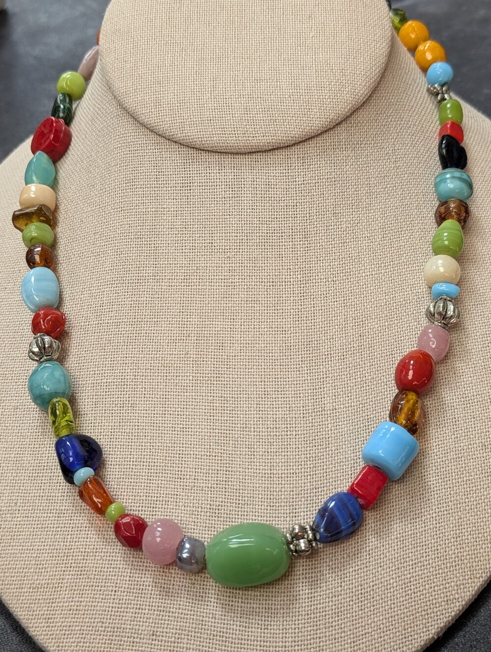 Artisan Glass Bead Necklace